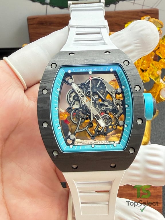 Richard Mille RM055 White Strap Blue Dial - 18