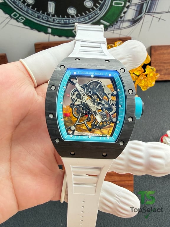Richard Mille RM055 White Strap Blue Dial - 3