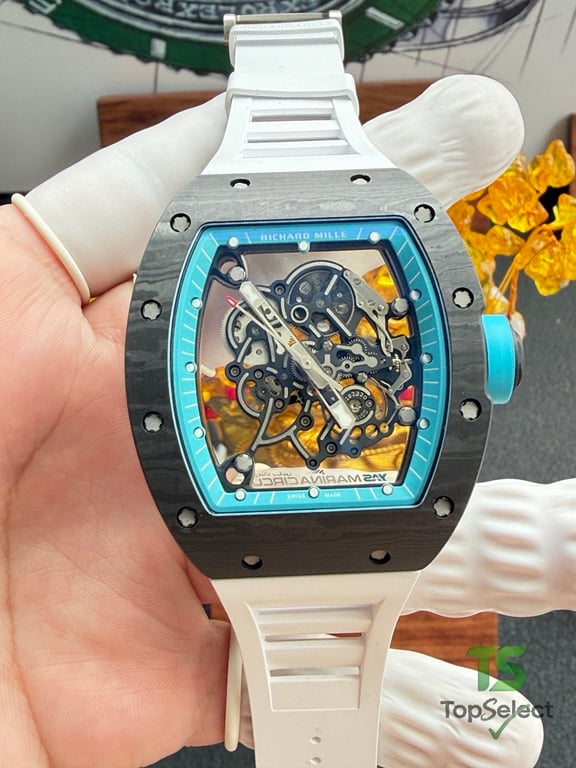 Richard Mille RM055 White Strap Blue Dial - 4