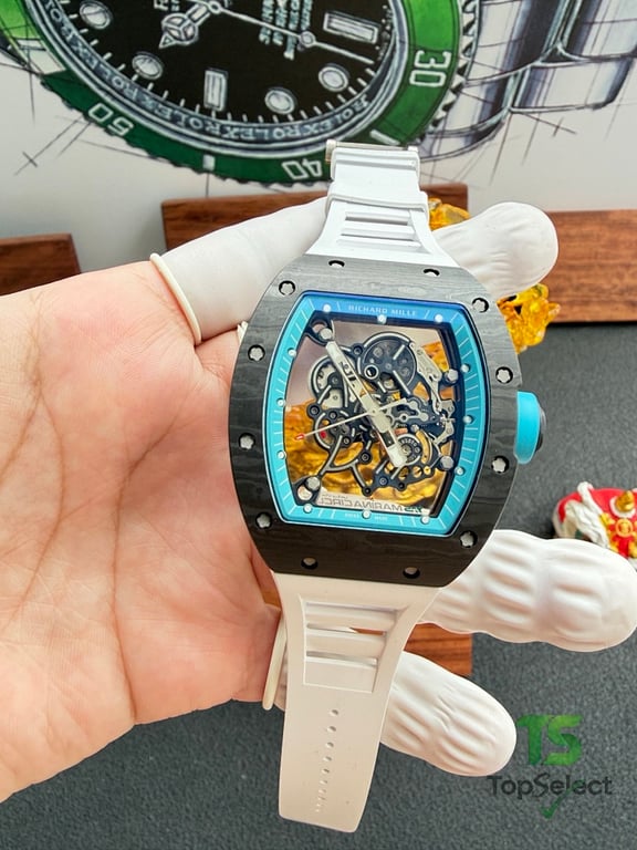 Richard Mille RM055 White Strap Blue Dial - 5