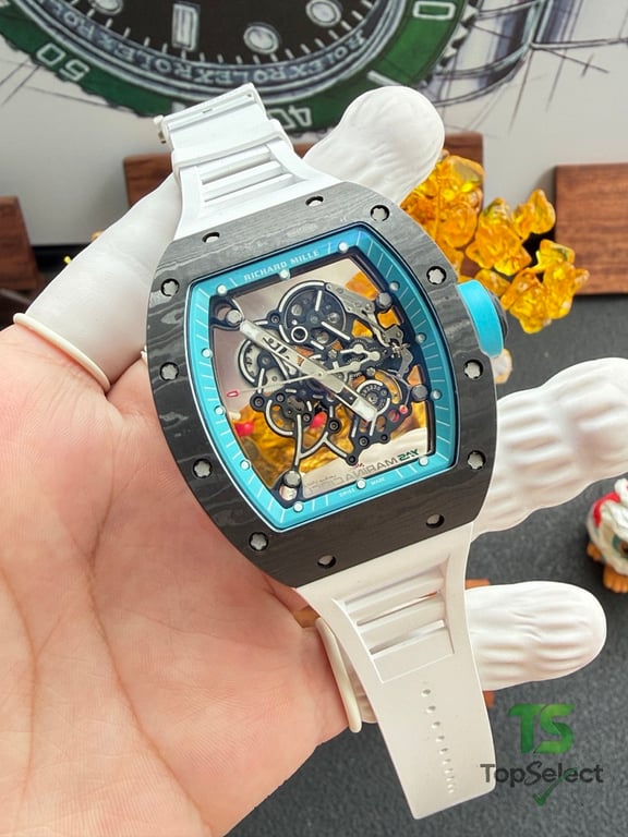 Richard Mille RM055 White Strap Blue Dial - 7