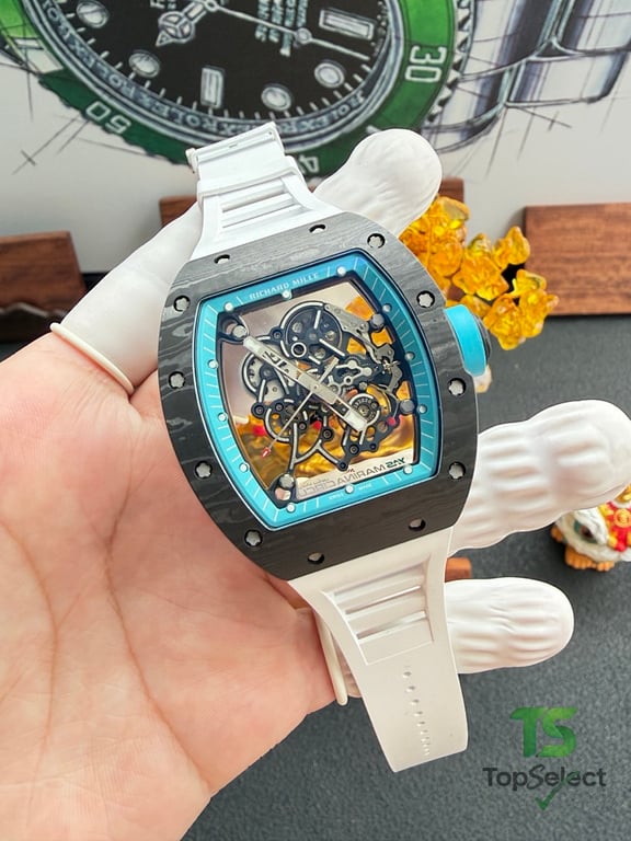 Richard Mille RM055 White Strap Blue Dial - 8