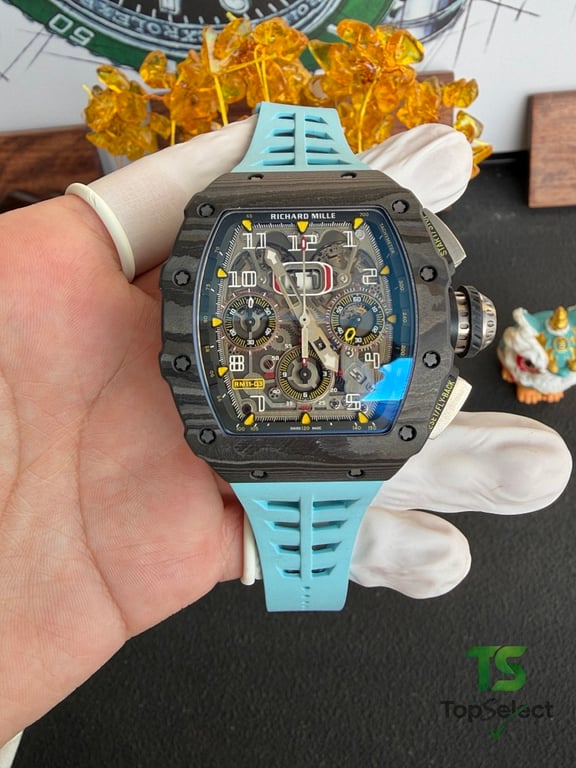 Richard Mille RM11-03 Carbon Blue Strap - 19
