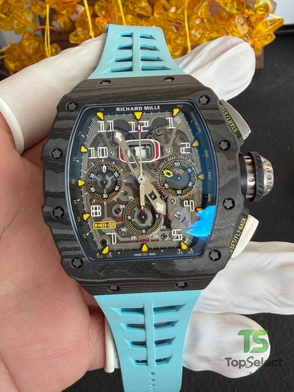 Richard Mille RM11-03 Carbon Blue Strap - 3