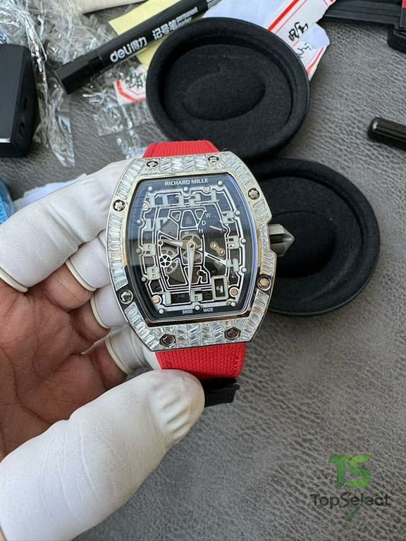 Richard Mille RM 67-01 Diamond Bezel Red Strap - 8