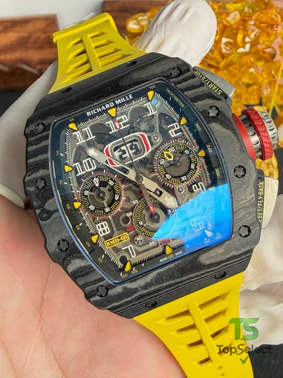 Richard Mille RM 11-03 Carbon Yellow Strap - 17