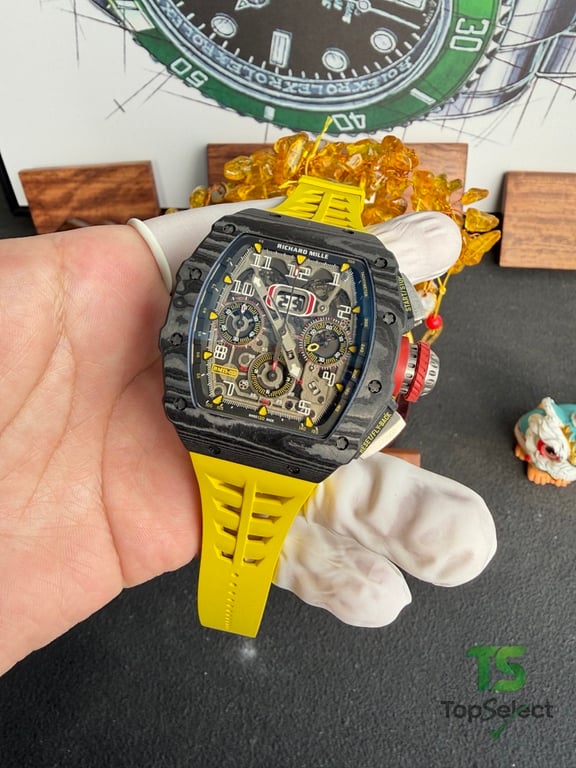 Richard Mille RM 11-03 Carbon Yellow Strap - 18