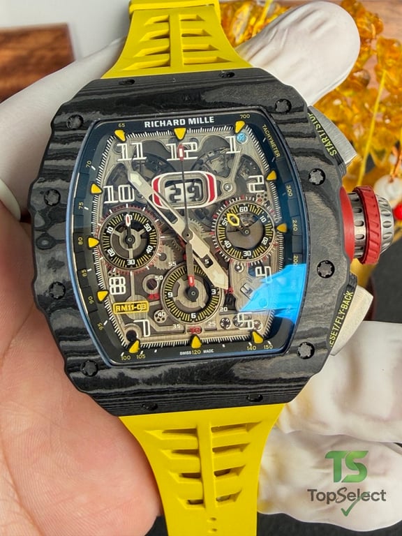 Richard Mille RM 11-03 Carbon Yellow Strap - 3