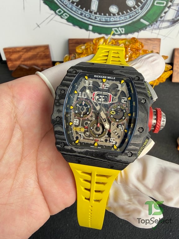Richard Mille RM 11-03 Carbon Yellow Strap - 8