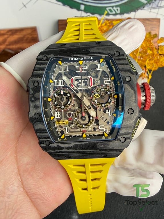 Richard Mille RM 11-03 Carbon Yellow Strap - 10