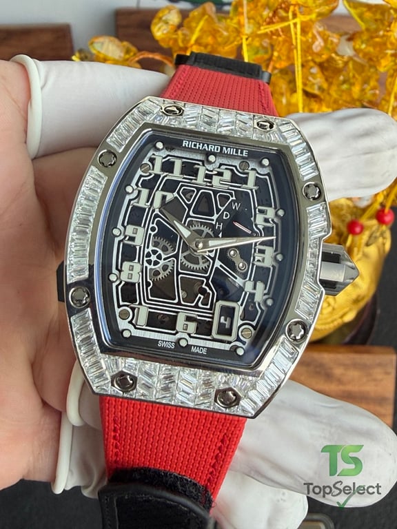 Richard Mille RM67-01 Diamond Bezel Red Strap - 17