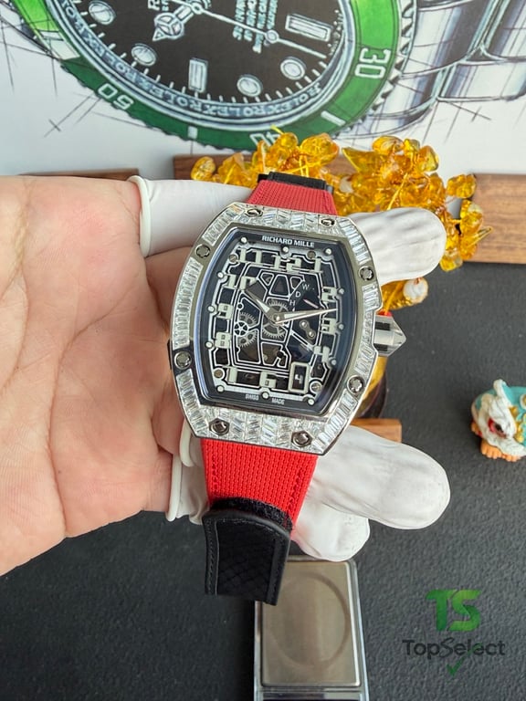 Richard Mille RM67-01 Diamond Bezel Red Strap - 18