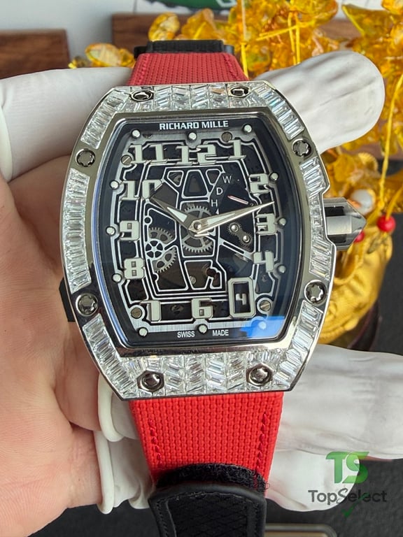 Richard Mille RM67-01 Diamond Bezel Red Strap - 4