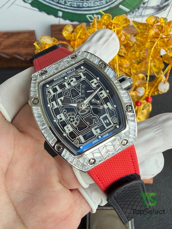 Richard Mille RM67-01 Diamond Bezel Red Strap - 5