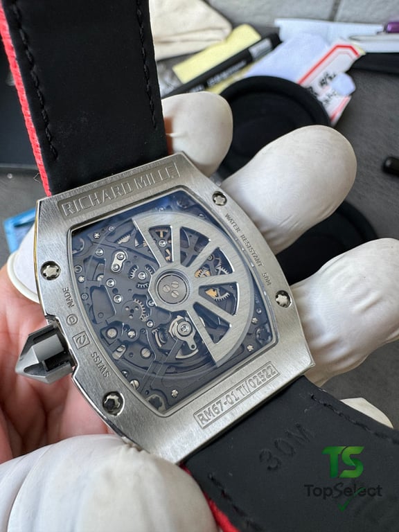 Richard Mille RM 67-01 Diamond Bezel Red Strap - 2