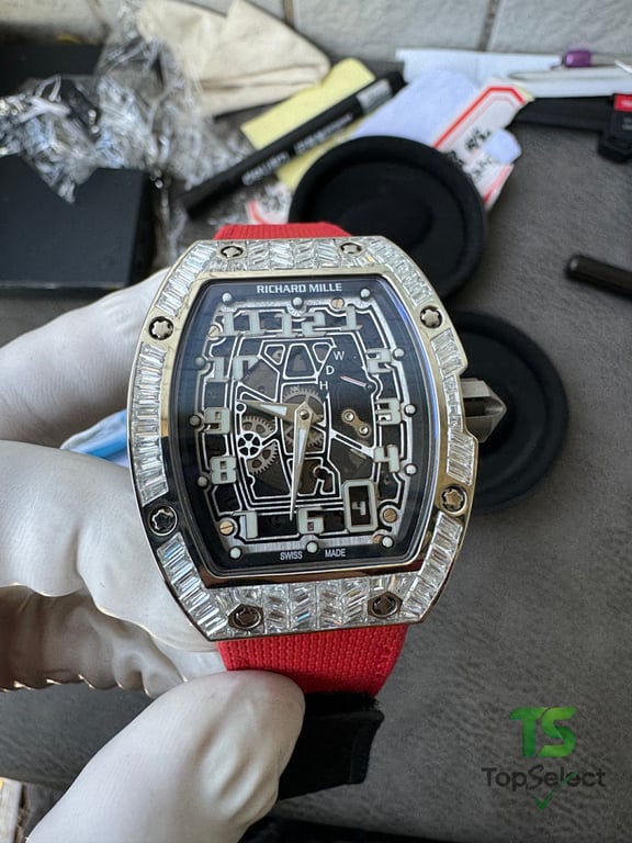 Richard Mille RM 67-01 Diamond Bezel Red Strap - 11
