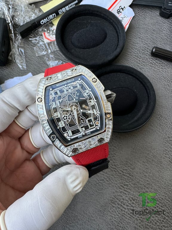Richard Mille RM 67-01 Diamond Bezel Red Strap - 15
