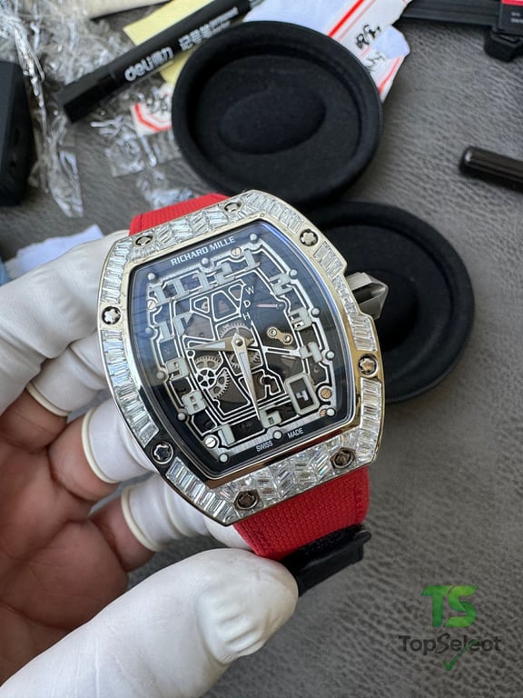 Richard Mille RM 67-01 Diamond Bezel Red Strap - 16