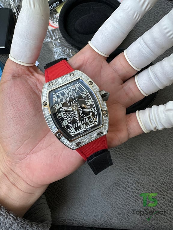 Richard Mille RM 67-01 Diamond Bezel Red Strap - 8