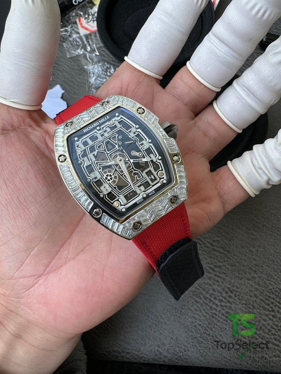 Richard Mille RM 67-01 Diamond Bezel Red Strap - 9
