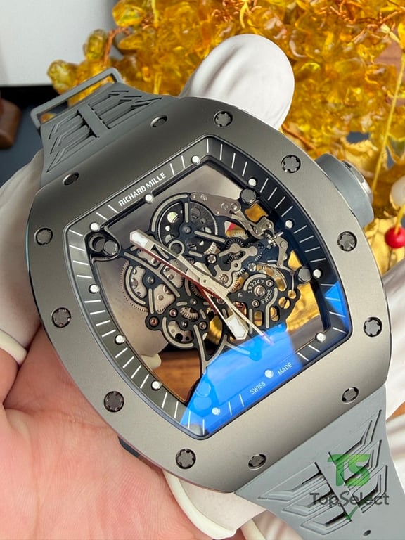 Richard Mille RM055 Gray Ceramic Skeleton Watch - 2