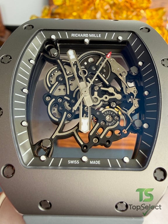 Richard Mille RM055 Gray Ceramic Skeleton Watch - 12