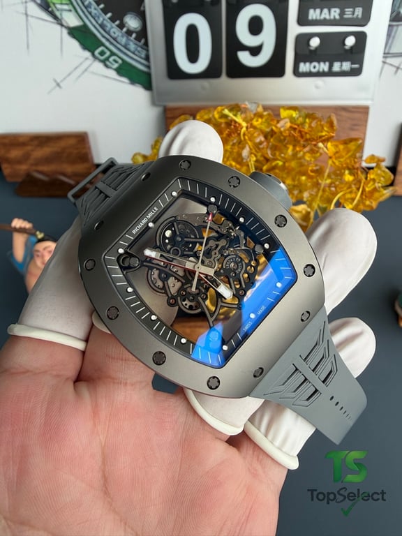 Richard Mille RM055 Gray Ceramic Skeleton Watch - 16