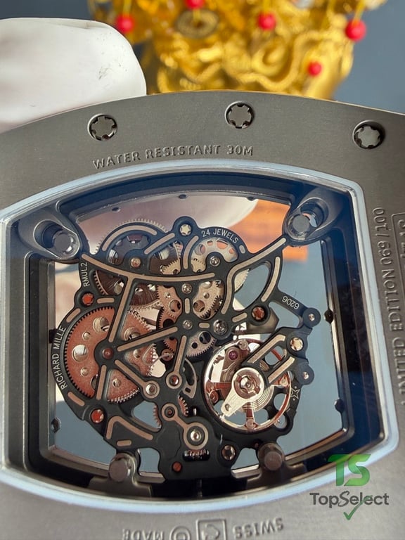 Richard Mille RM055 Gray Ceramic Skeleton Watch - 17