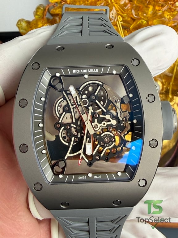 Richard Mille RM055 Gray Ceramic Skeleton Watch - 19