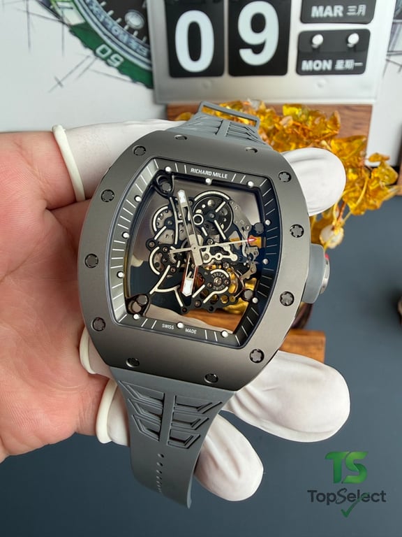 Richard Mille RM055 Gray Ceramic Skeleton Watch - 23