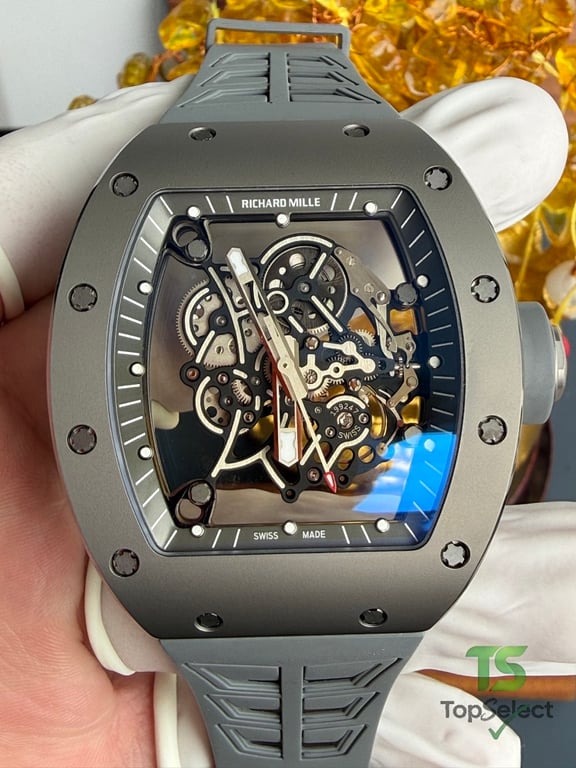 Richard Mille RM055 Gray Ceramic Skeleton Watch - 5