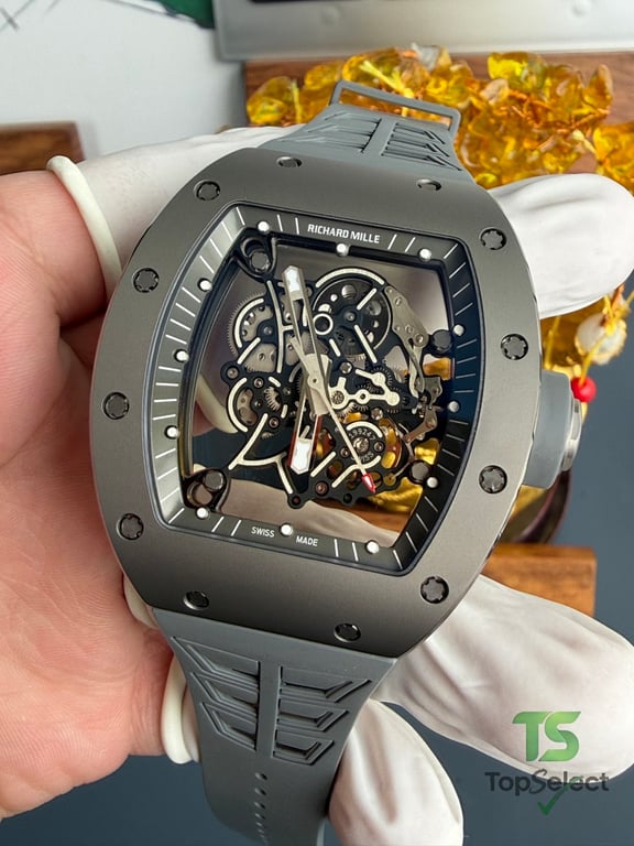 Richard Mille RM055 Gray Ceramic Skeleton Watch - 6