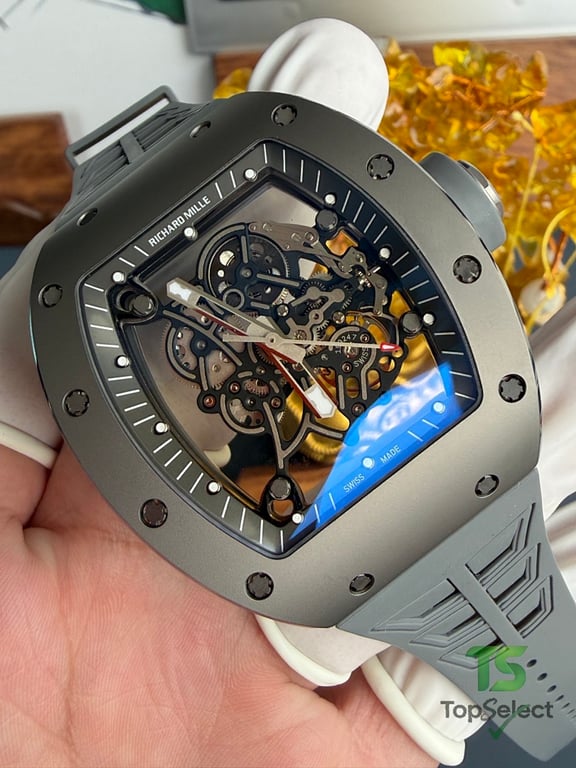 Richard Mille RM055 Gray Ceramic Skeleton Watch - 9