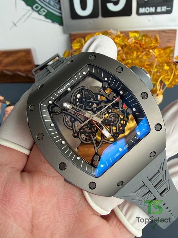 Richard Mille RM055 Gray Ceramic Skeleton Watch - 10
