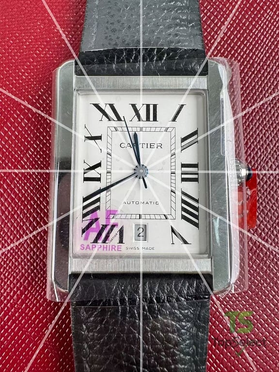 Cartier Tank Solo Steel Black Leather - 4