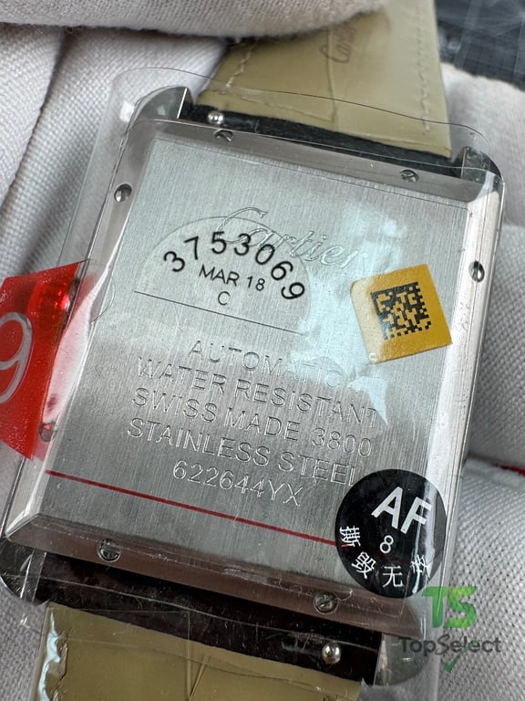 Cartier Tank Solo Steel Black Leather - 9