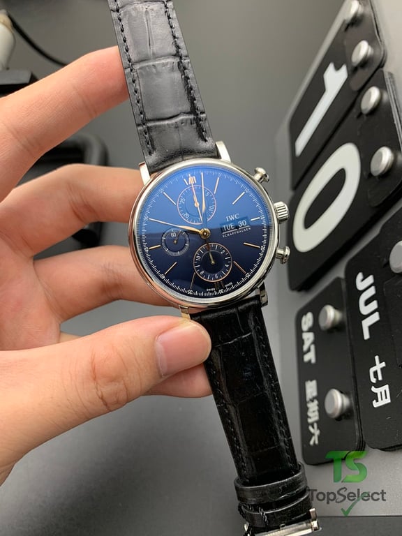 IWC Portofino Chronograph Blue Dial - 4