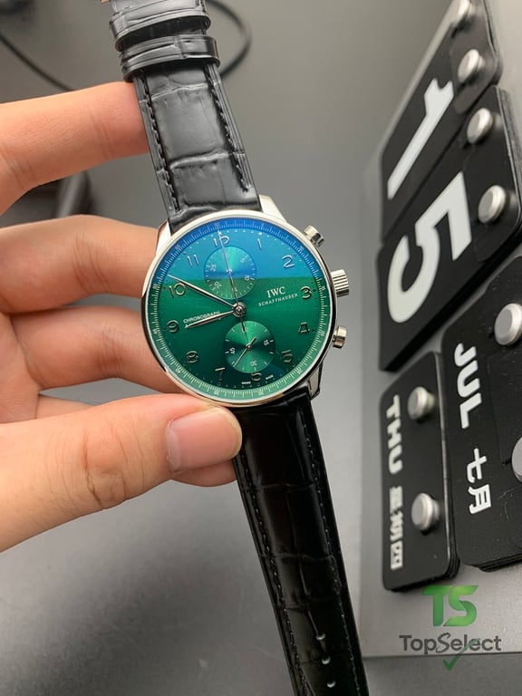 IWC Portugieser Chronograph Green Dial - 3