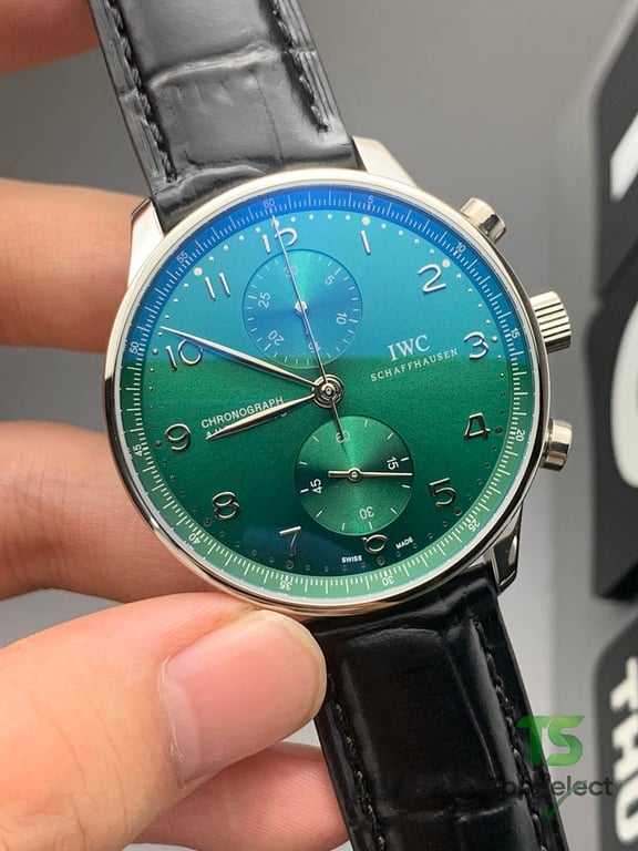 IWC Portugieser Chronograph Green Dial - 5