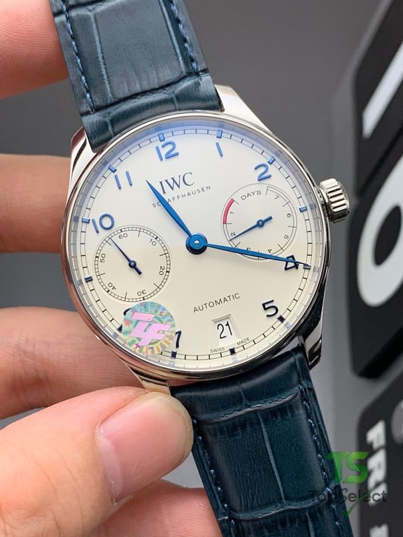 IWC Portugieser Seven Days Automatic White Blue - 4