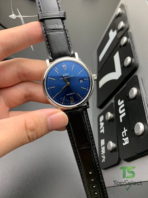 IWC Portofino Automatic Blue Dial Gold Hands - 5