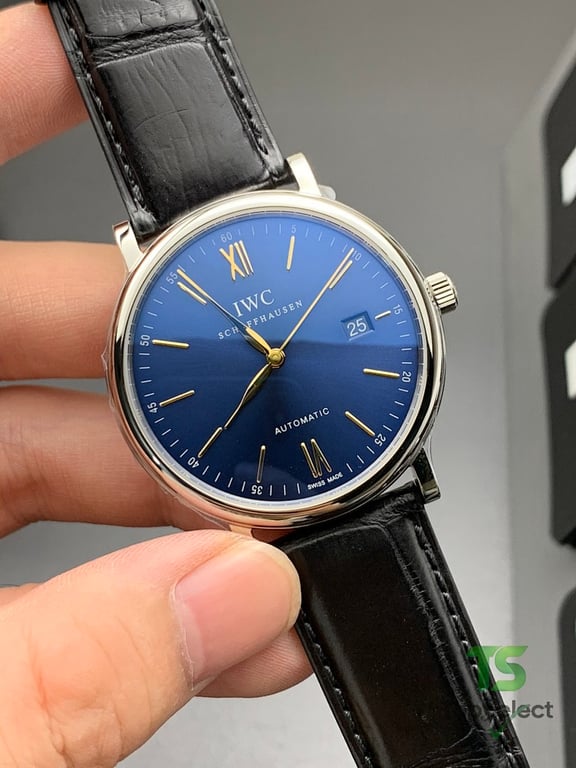 IWC Portofino Automatic Blue Dial Gold Hands - 6