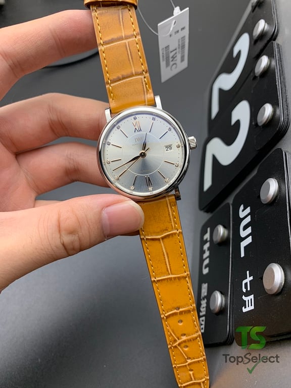 IWC Portofino Automatic Silver Dial Tan Leather - 3