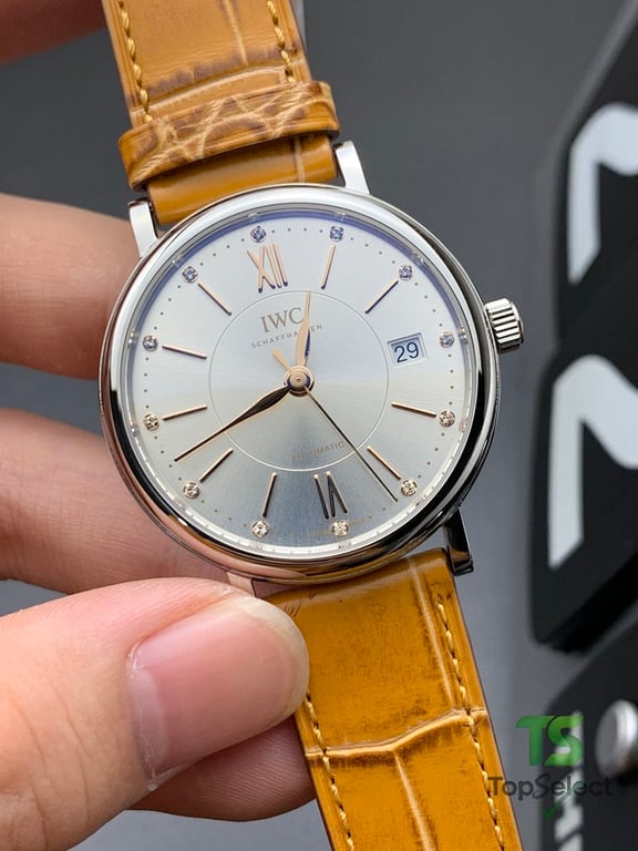 IWC Portofino Automatic Silver Dial Tan Leather - 5