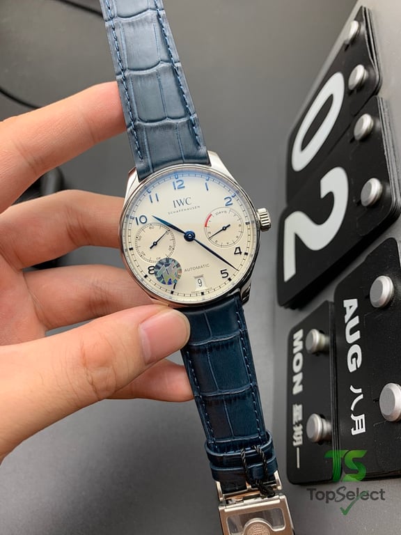 IWC Portuguese Seven Days White Dial Blue Hands - 2