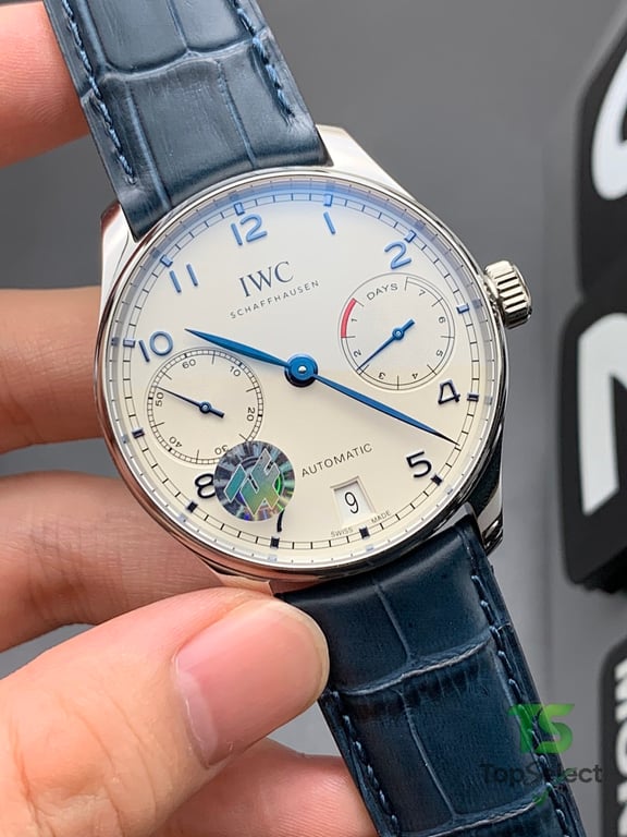IWC Portuguese Seven Days White Dial Blue Hands - 6
