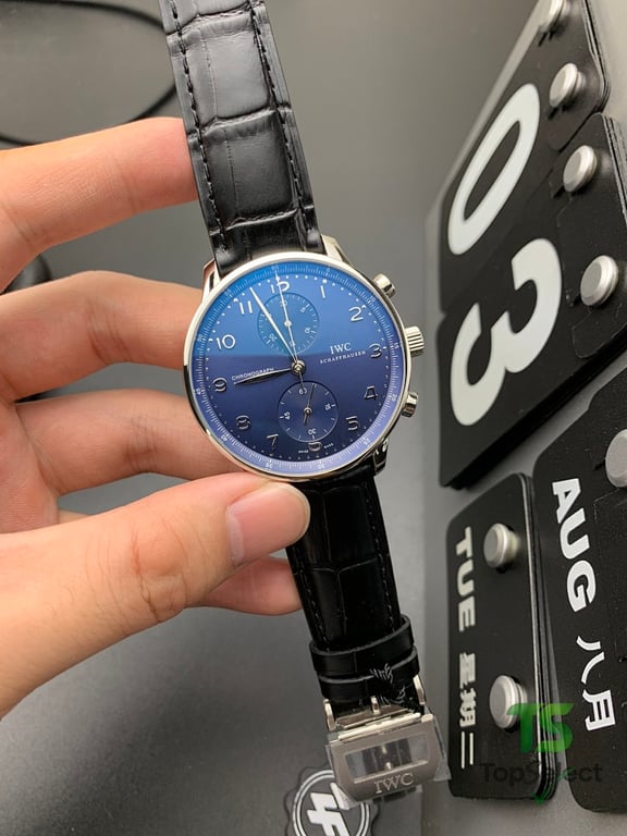 IWC Portugieser Chronograph Blue Dial - 2