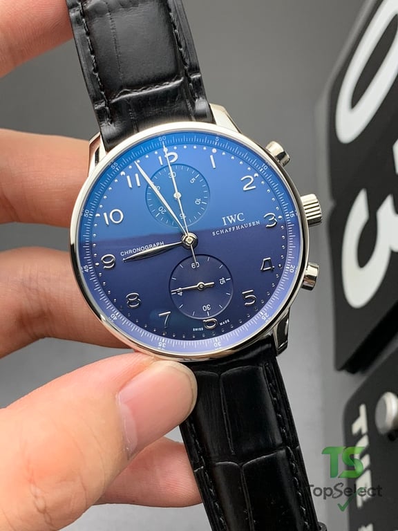 IWC Portugieser Chronograph Blue Dial - 4