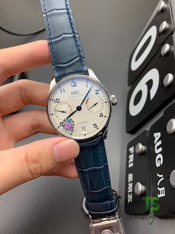 IWC Portugieser Automatic 7-Day White Dial Blue Hands - 5