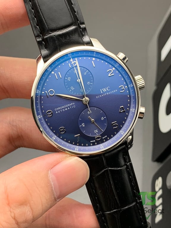 IWC Portuguese Chronograph Blue Dial - 3